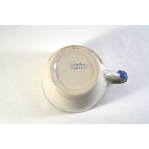 VTG Chi Kiang Stoneware Coffee Mug Blue Trees Watercolor Style Cup - Picture 5 of 10